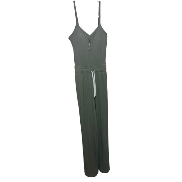 Vuori Pose Henley Jumpsuit in Dark Metal Green Women's Sz. M - Picture 3 of 7